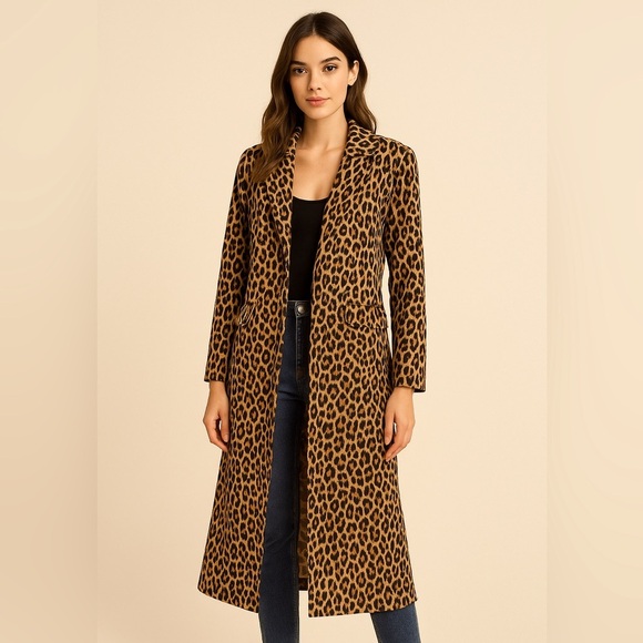 LPA Sienna Leopard Print Duster Size XS - Picture 1 of 9